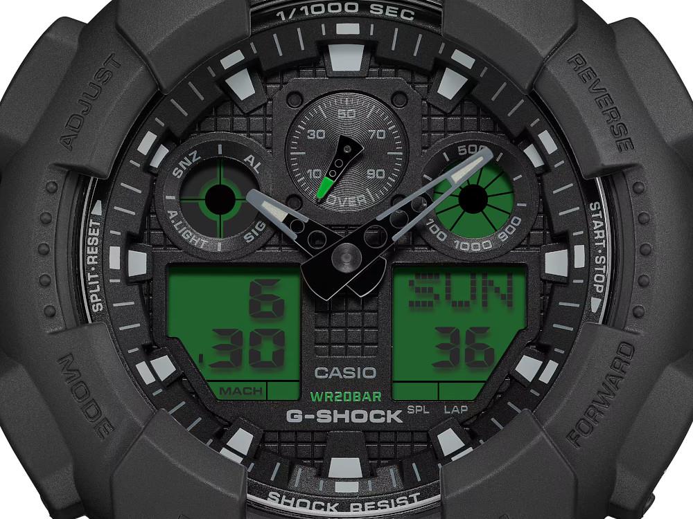 G-SHOCK Casio Classic Quartz Uhr, Harz, Schwarz, GA-100BEG-1AER