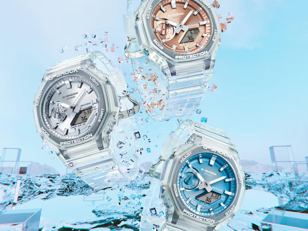 G-SHOCK Casio Classic Bright Metallic Quartz Uhr, Blau, GA-2100BM-7A2ER