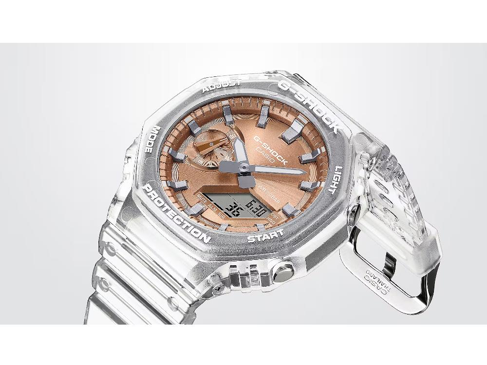 G-SHOCK Casio Classic Bright Metallic Quartz Uhr, Roségold, GA-2100BM-7A5ER