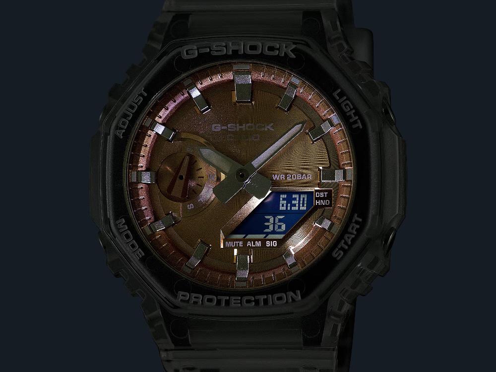 G-SHOCK Casio Classic Bright Metallic Quartz Uhr, Roségold, GA-2100BM-7A5ER
