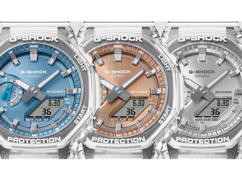 G-SHOCK Casio Classic Bright Metallic Quartz Uhr, Silber, GA-2100BM-7A8ER