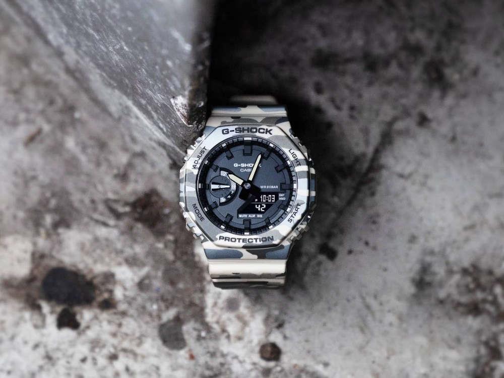 G-SHOCK Casio Trend Quartz Uhr, Schwarz, 48.5 × 45.4mm, GA-2100CM-5AER