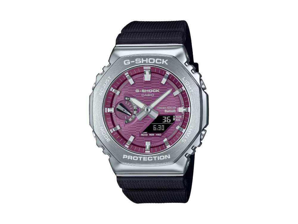 G-SHOCK Casio G-Steel Quartz Uhr, Bordeaux, 49.3mm × 44.4mm, GBM-2100A-4BER