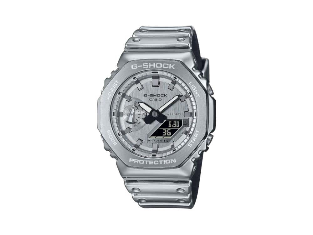 G-SHOCK Casio G-Steel Quartz Uhr, Harz, Silber, 49.3mm × 44.4mm, GM-2100YM-8AER