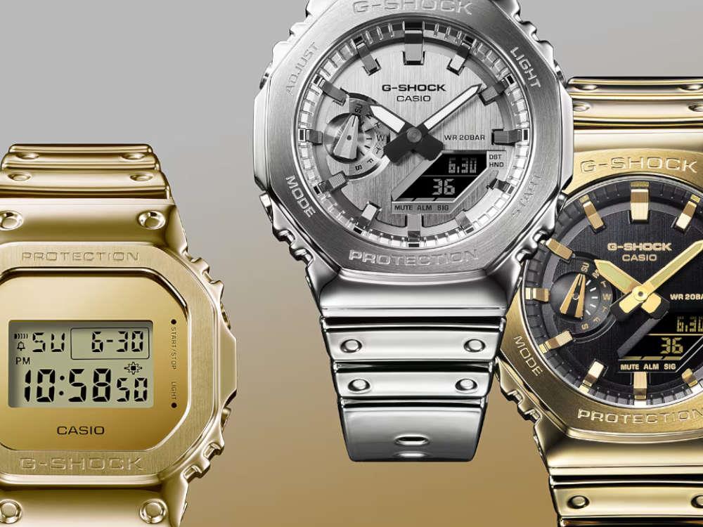 G-SHOCK Casio G-Steel Quartz Uhr, Harz, Silber, 49.3mm × 44.4mm, GM-2100YM-8AER