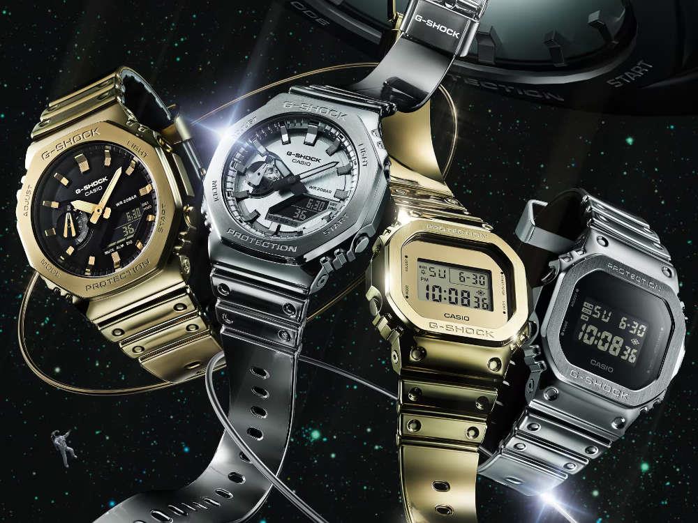 G-SHOCK Casio G-Steel Quartz Uhr, Harz, Silber, 49.3mm × 44.4mm, GM-2100YM-8AER