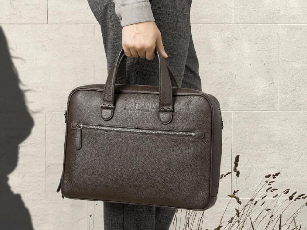 Graf von Faber-Castell Cashmere Dokumententasche, Kalbsleder, Braun, 118684