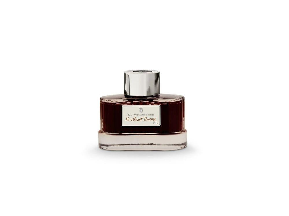 Graf von Faber-Castell Tintenfass Hasselnuss Braun, 75ml.