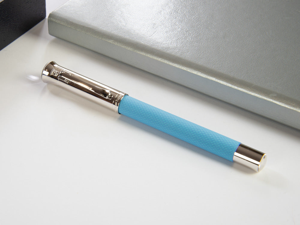 Graf von Faber-Castell Guilloche Gulf Blue Füllfederhalter, Edelharz