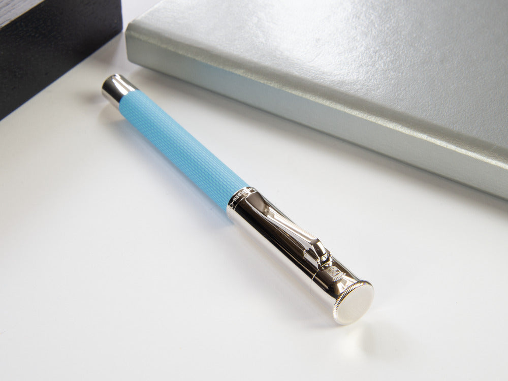 Graf von Faber-Castell Guilloche Gulf Blue Füllfederhalter, Edelharz