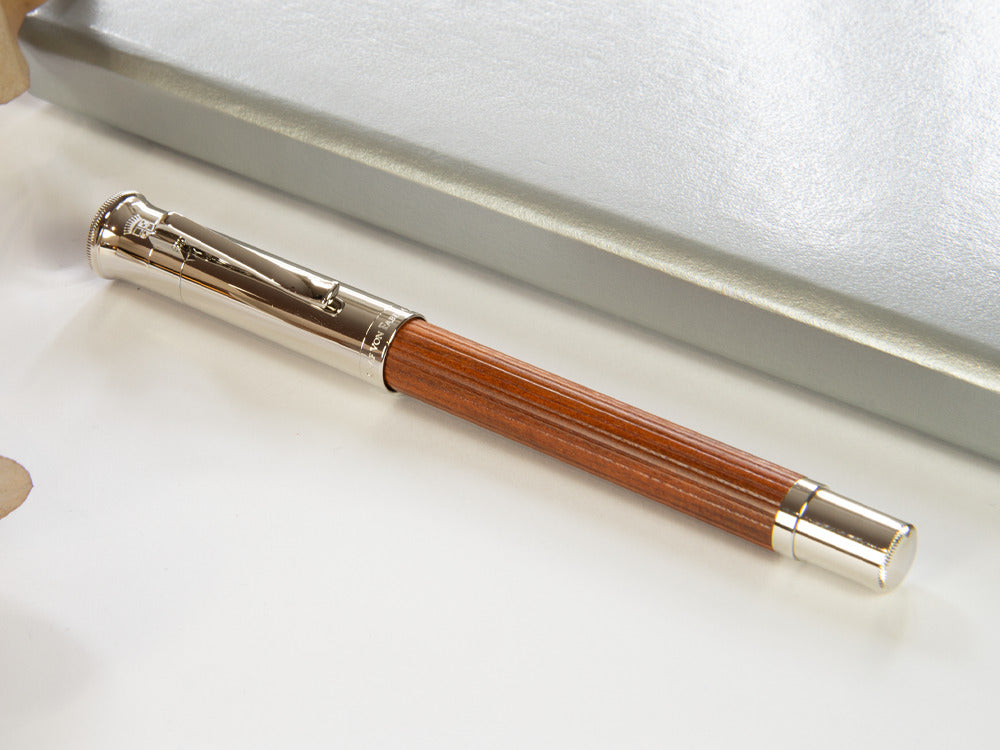 Graf von Faber-Castell Classic Roller, Pernambuk-Holz, Platinierte, 145510