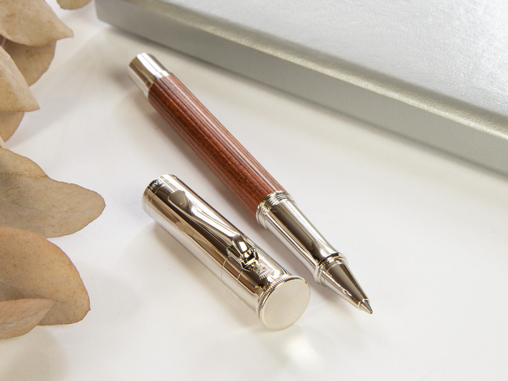 Graf von Faber-Castell Classic Roller, Pernambuk-Holz, Platinierte, 145510