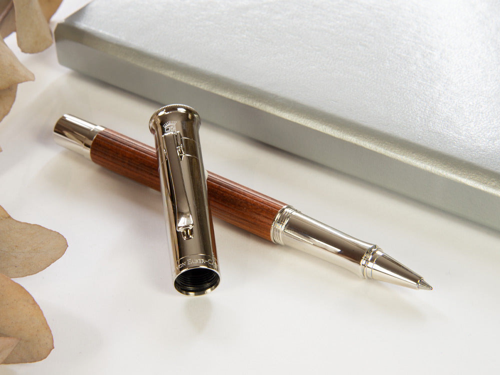 Graf von Faber-Castell Classic Roller, Pernambuk-Holz, Platinierte, 145510