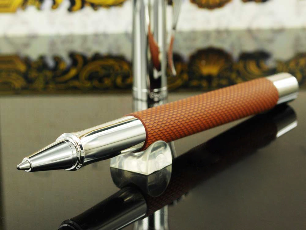 Graf von Faber-Castell Guilloche Roller, Edelharz, Kognak, 146515
