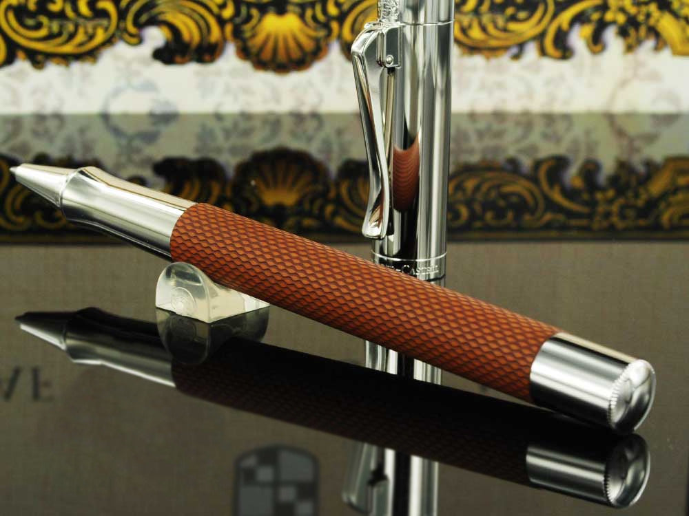 Graf von Faber-Castell Guilloche Roller, Edelharz, Kognak, 146515