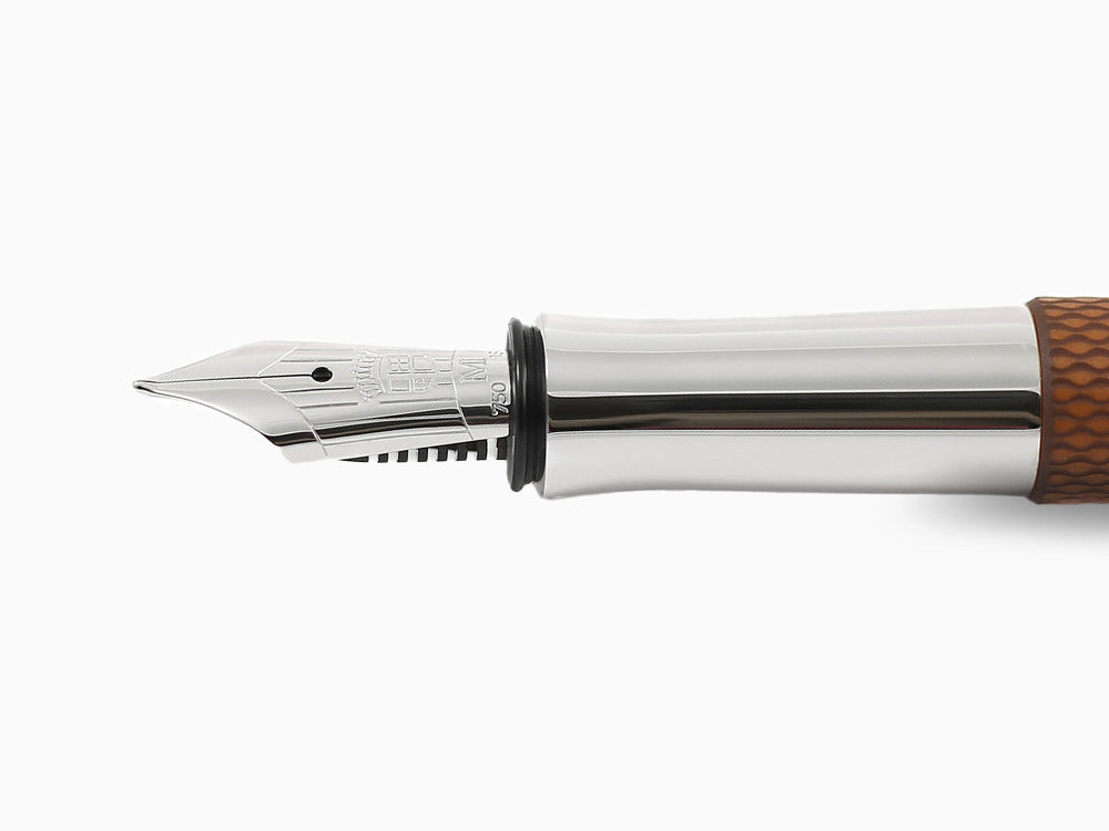 Graf von Faber-Castell Guilloche Füller, Edelharz, Kognak,146520