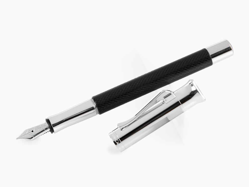 Graf von Faber-Castell Guilloche Füller, Edelharz, Schwarz