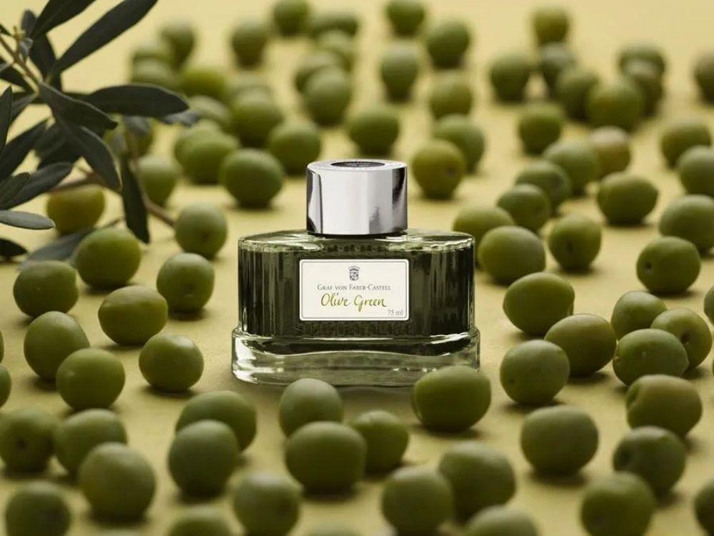 Graf von Faber-Castell Tintenfass Oliv Grün, 75ml, T141015