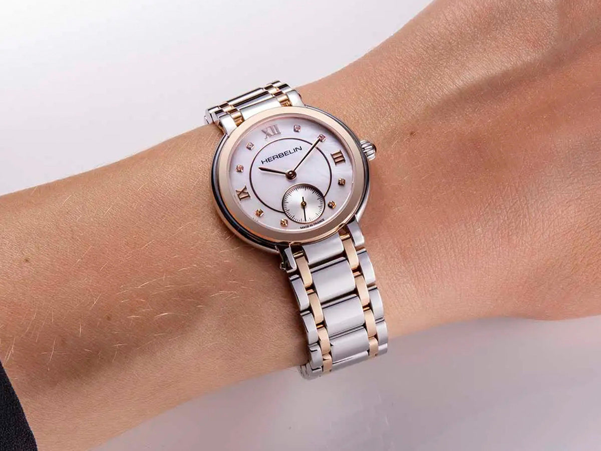 Herbelin Galet Quartz Uhr, Weiss, 31.5 mm, 5 atm, 10630BTR59