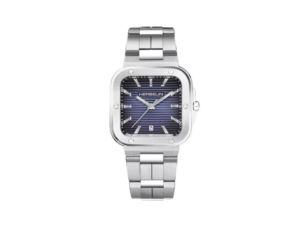 Herbelin Cap Camarat Quartz Uhr, Edelstahl 316L , Blau, 39 mm, 12246B15