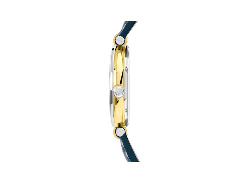 Herbelin Newport Quartz Uhr, PVD Gold, Blau, 38,5mm, Chronograph, 12255T35