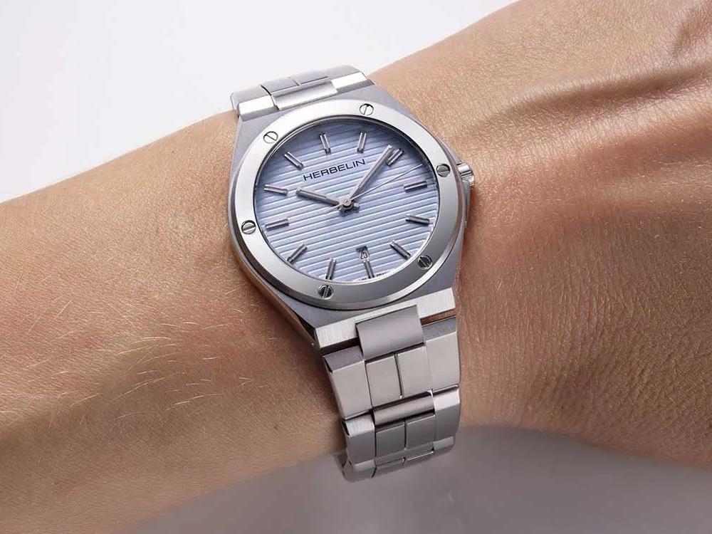 Herbelin Cap Camarat Quartz Uhr, Edelstahl 316L , Blau, 33 mm,14545B2