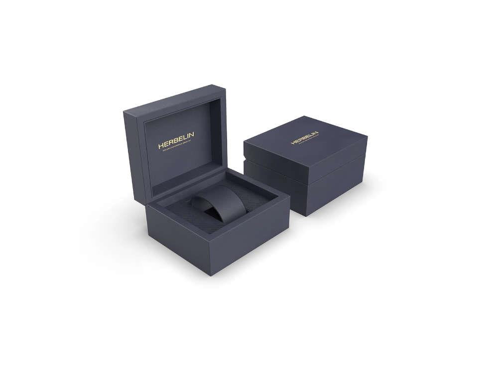 Herbelin Cap Camarat Quartz Uhr, Edelstahl 316L , Schwarz, 33 mm, 14545B49