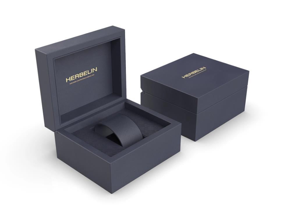 Herbelin Cap Camarat Quartz Uhr, Edelstahl, Schwarz, 33 mm, 14545BTR49