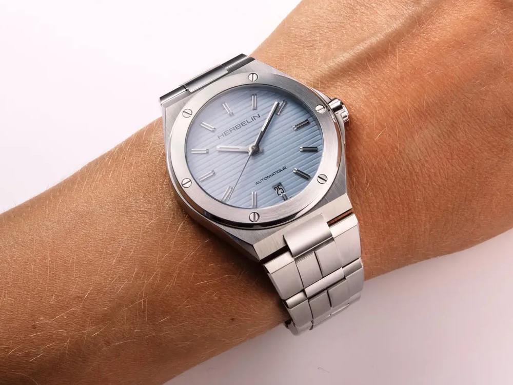 Herbelin Cap Camarat Automatik Uhr, Edelstahl 316L , Blau, 37 mm, 1545B25