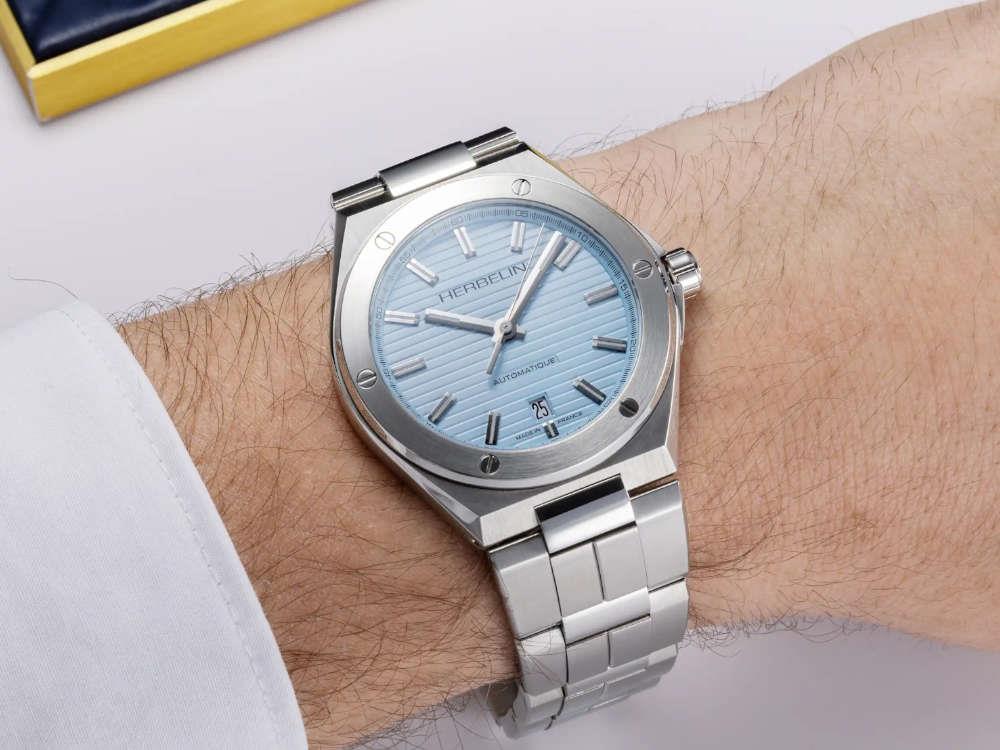 Herbelin Cap Camarat Automatik Uhr, Edelstahl 316L , Blau, 40.5 mm, 1645B25