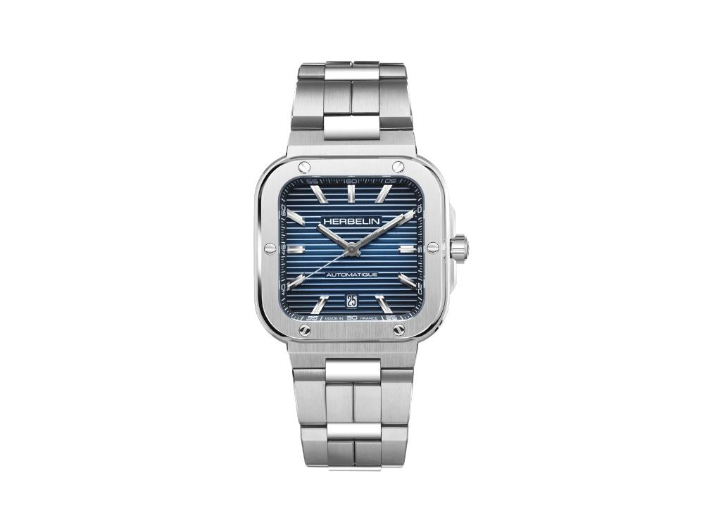 Herbelin Cap Camarat Square Automatik Uhr, Blau, 39 mm, 1646B15