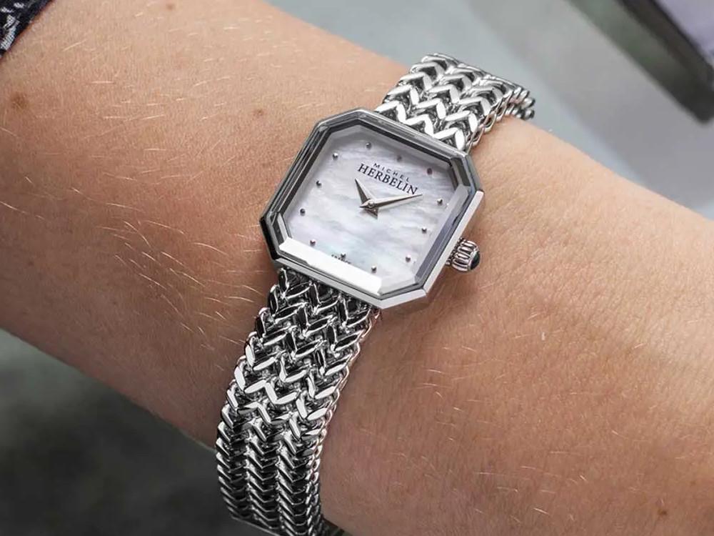 Herbelin Octogone Quartz Uhr, Edelstahl 316L, 22 mm, 17436B19