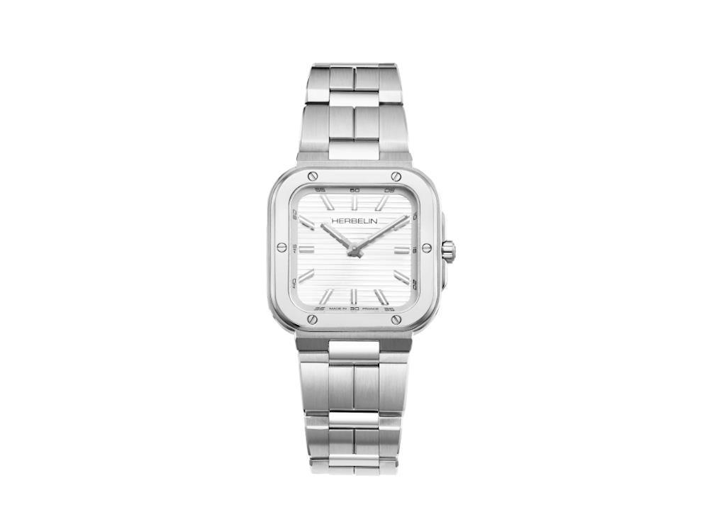 Herbelin Cap Camarat Quartz Uhr, Edelstahl 316L , Weiss, 30 mm, 17546B12
