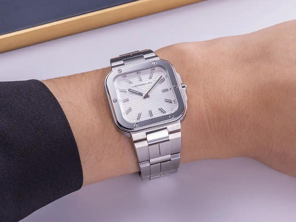 Herbelin Cap Camarat Quartz Uhr, Edelstahl 316L , Weiss, 30 mm, 17546B12