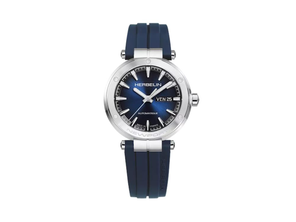 Herbelin Newport Automatik Uhr, Blau, 42 mm, Tag, 1768A15CB
