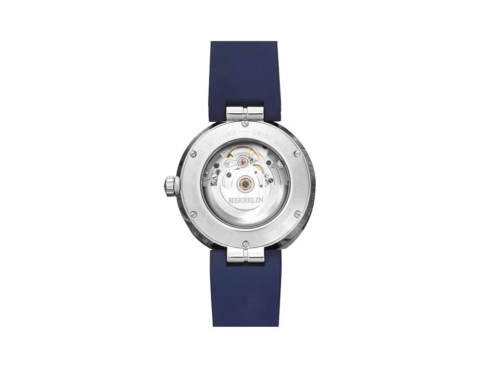 Herbelin Newport Automatik Uhr, Blau, 42 mm, Tag, 1768A15CB
