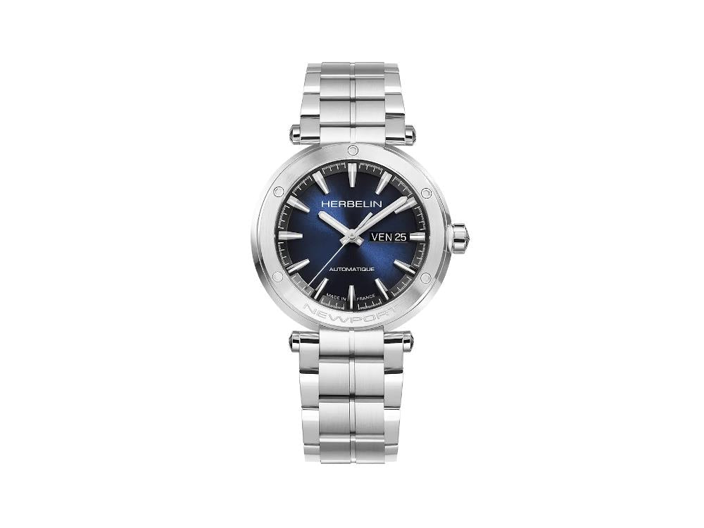 Herbelin Newport Automatik Uhr, Blau, 42 mm, Tag, 1768B15