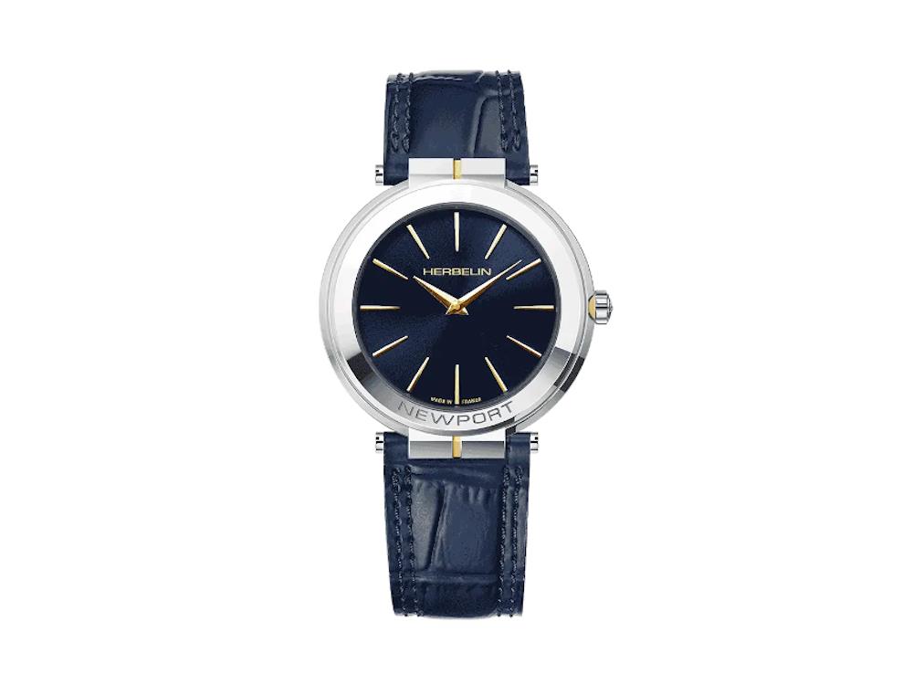 Herbelin Newport Slim Quartz Uhr, Blau, 40 mm, 19522T15BL