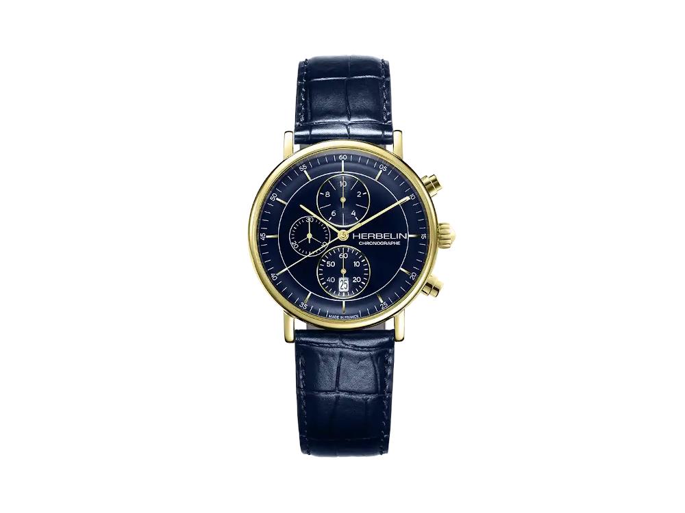 Herbelin Inspiration Quartz Uhr, Edelstahl 316L , Blau, 35647P15