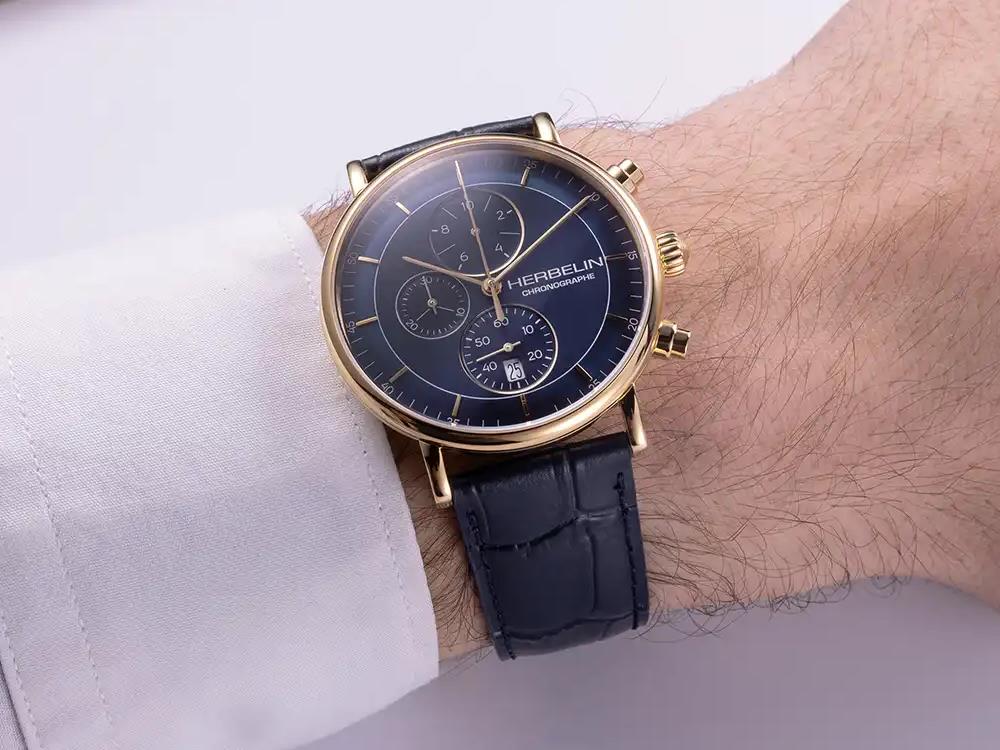 Herbelin Inspiration Quartz Uhr, Edelstahl 316L , Blau, 35647P15