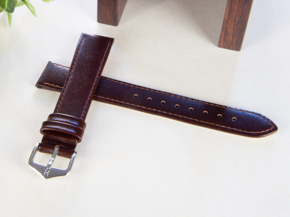 Hirsch Osiris Leder Band, Braun, 18 mm, L (200 mm), 03475010-2-18