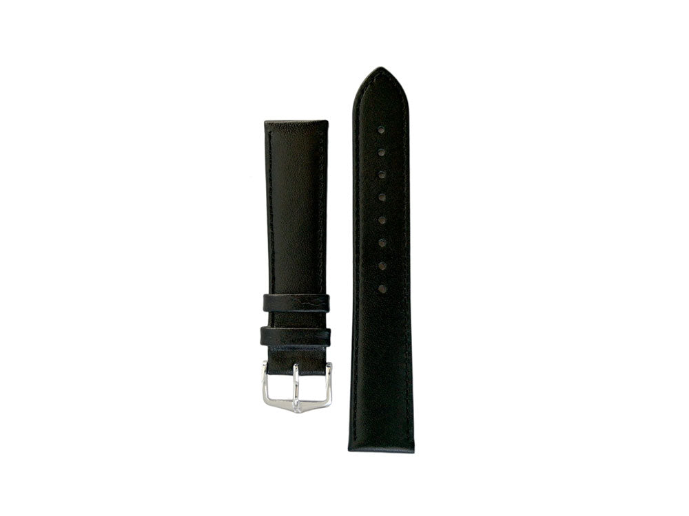 Hirsch Osiris Leder Band, Schwarz, 24 mm, L (200 mm), 03475050-2-24