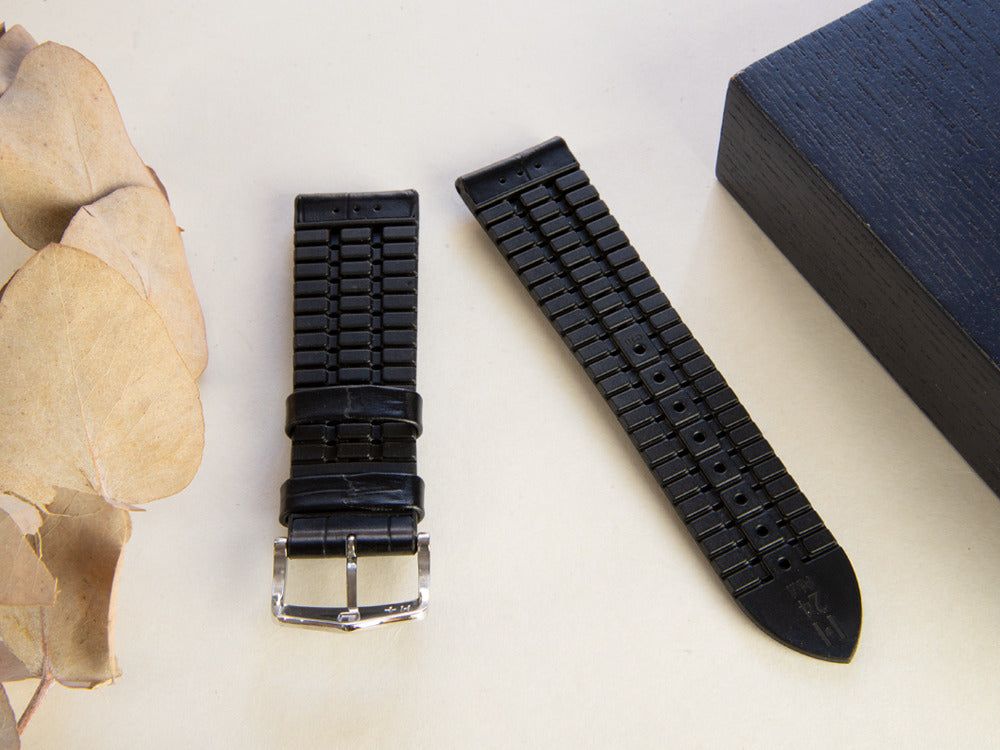 Hirsch Paul Performance Collection Band, Schwarz, 24 mm, 0925028050-2-24