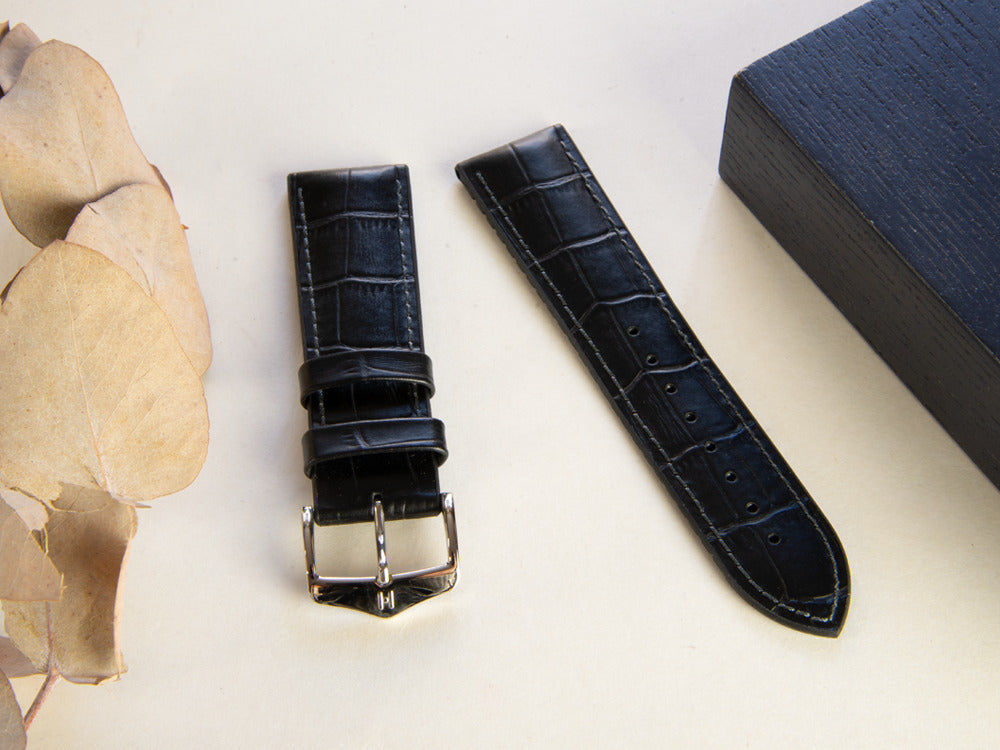 Hirsch Paul Performance Collection Band, Schwarz, 24 mm, 0925028050-2-24