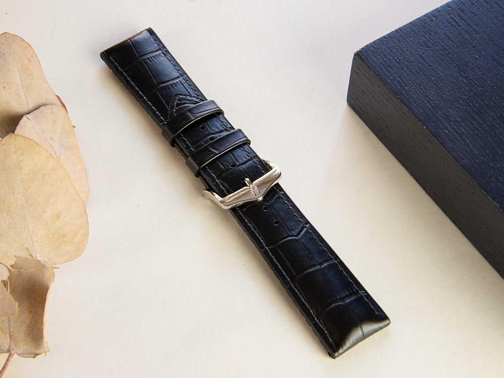 Hirsch Paul Performance Collection Band, Schwarz, 24 mm, 0925028050-2-24