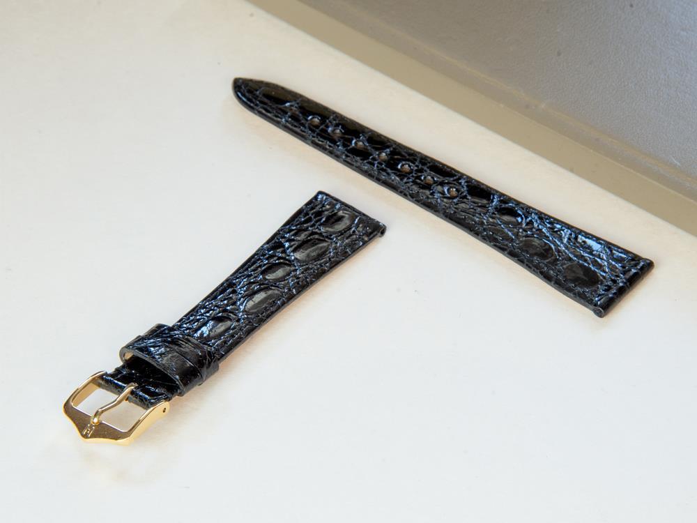 Hirsch Genuine Band, Schwarz, L (200 mm), 20 mm, 18920850-1-20