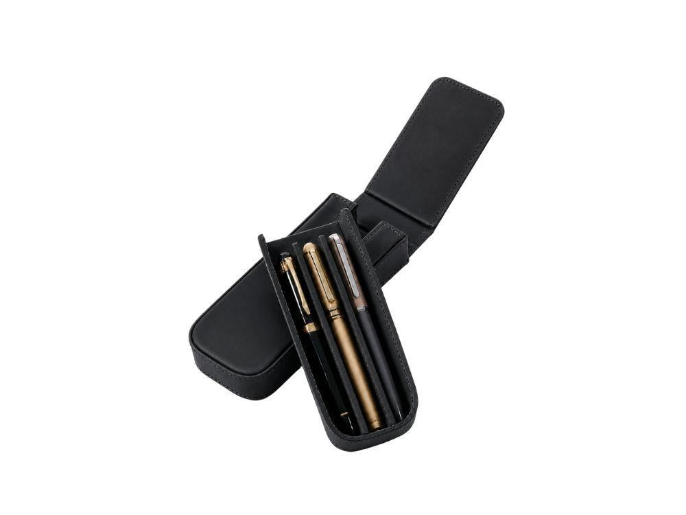 Iguana Stifteetui Schwarz für 3 Schreibaufgaben, PEN-CASE-BLACK-3