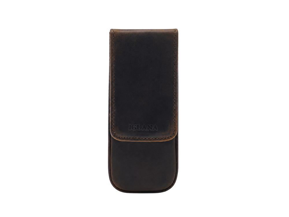 Iguana Stifteetui Braun für 3 Schreibaufgaben, PEN-CASE-BROWN-3
