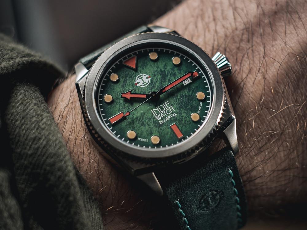 Indie Watch Zillertal Automatik Uhr, Grün, 40 mm, 163G