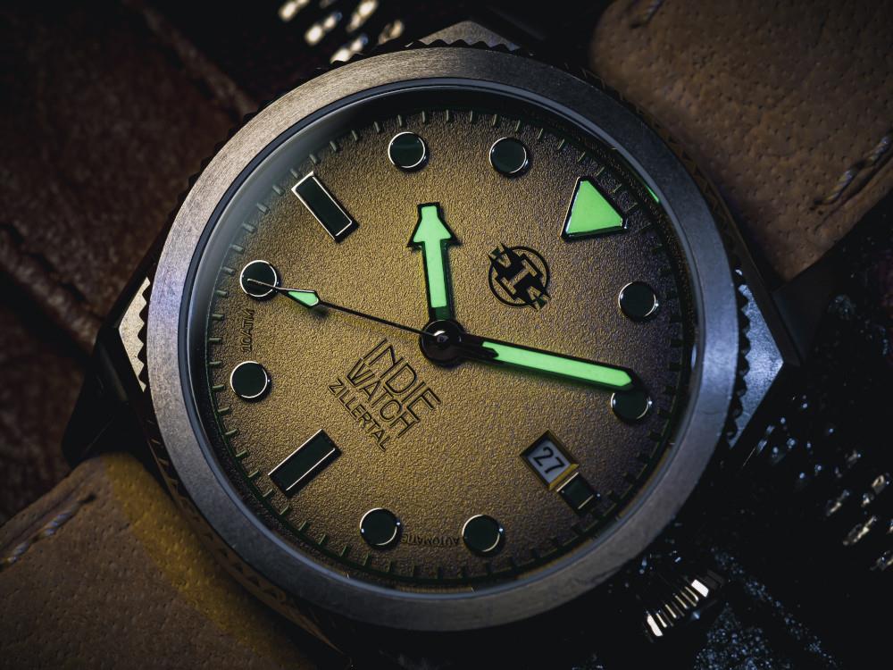 Indie Watch Zillertal Automatik Uhr, Gelb, 40 mm, 163S